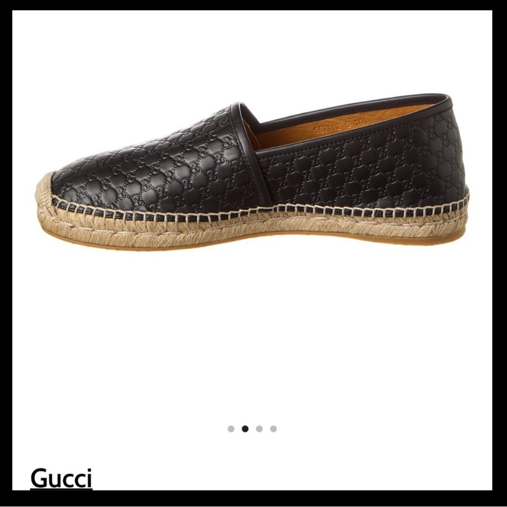 Gucci
Microguccissima Leather Espadrille - black leather New size 36.5